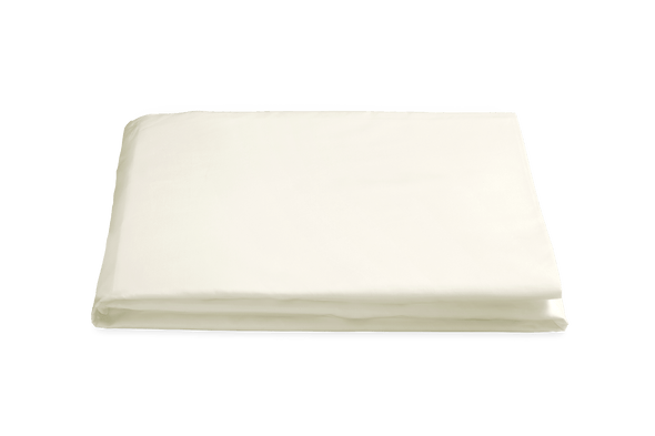 Matouk Luca percale fitted sheet in ivory.
