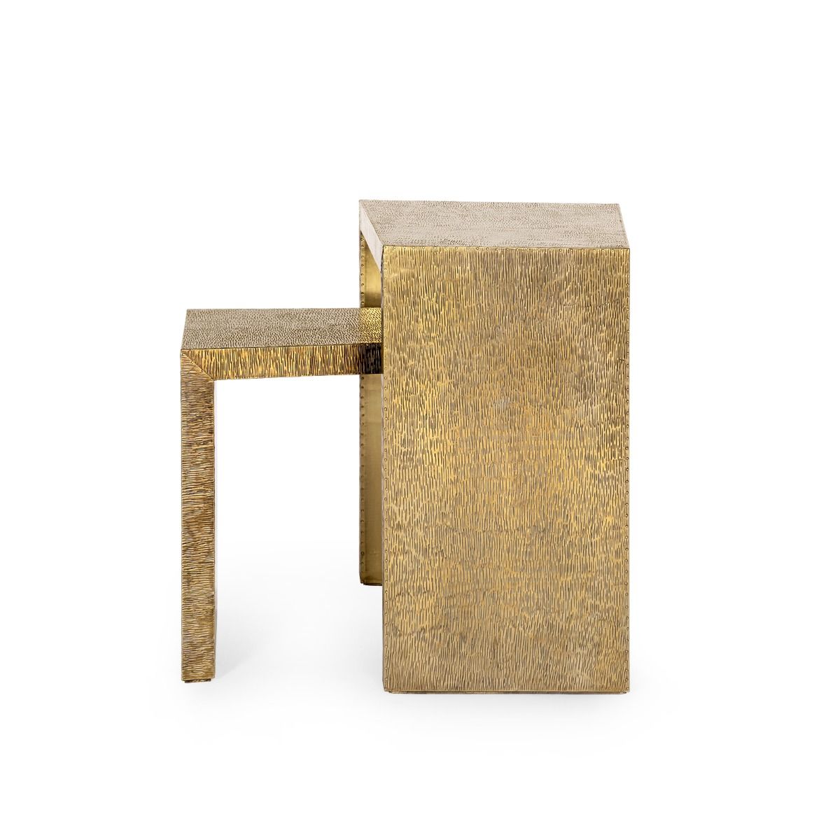 Linus Nesting Tables Antique Brass | Rafael Interiors