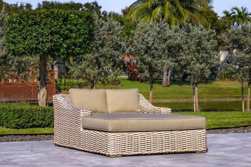 Anna 79 X 59 Inch Outdoor Wicker Aluminum Frame Extra Large Double