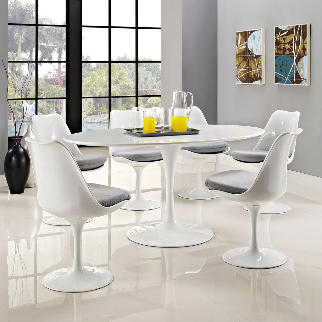 Gratify 60 Round Dining Table-EEI-4910-WHI 