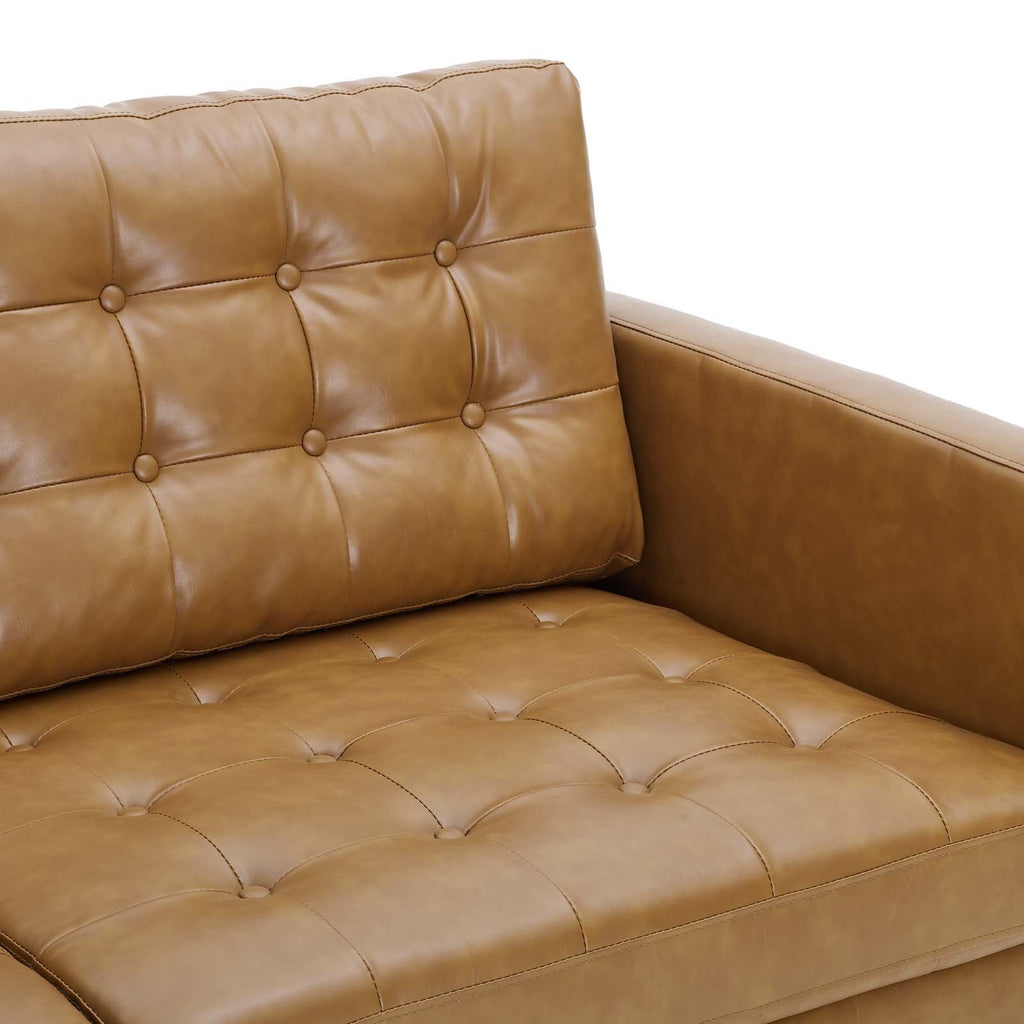 Exalt Tufted Vegan Leather Sofa