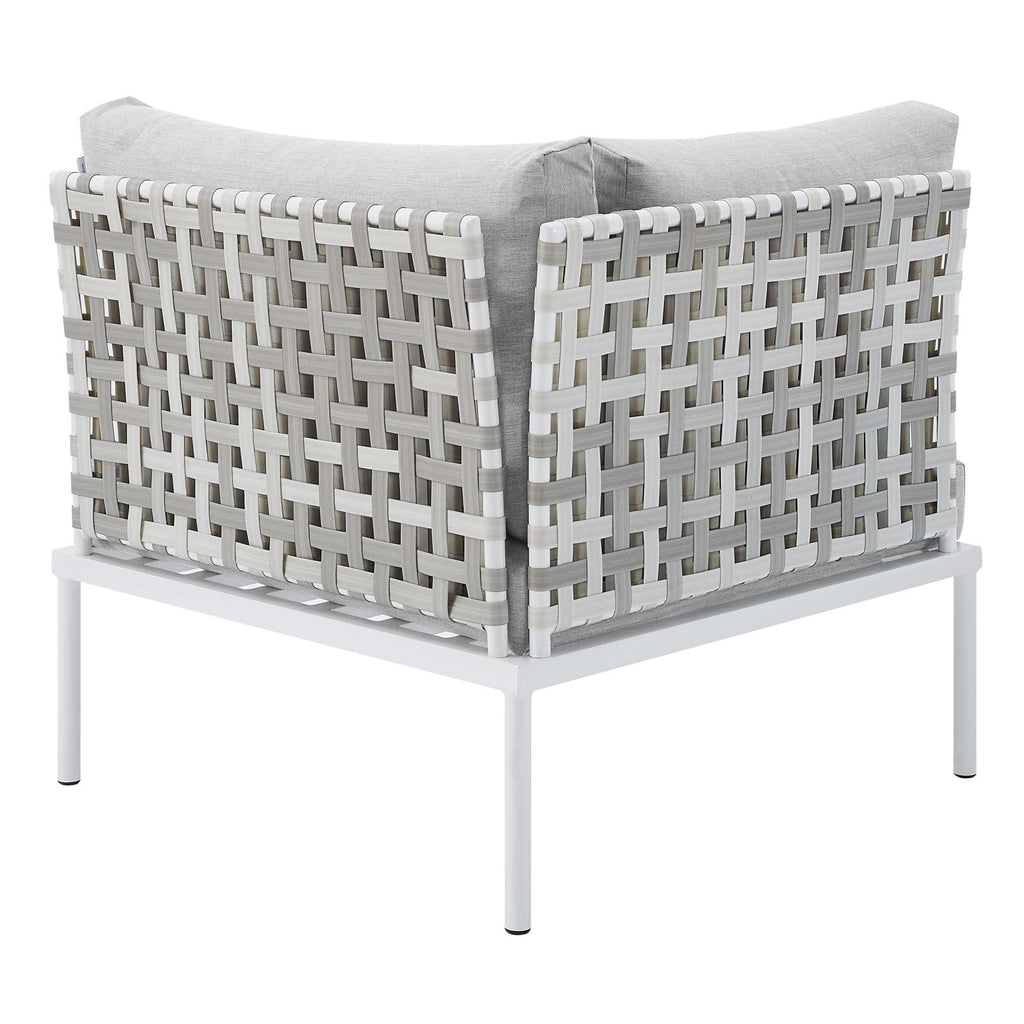 Harmony Sunbrella® Basket Weave Outdoor Patio Aluminum Corner Chair