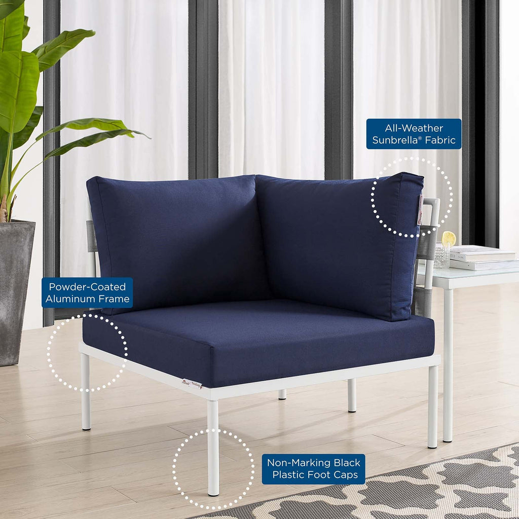 Harmony Sunbrella® Outdoor Patio Aluminum Corner Chair