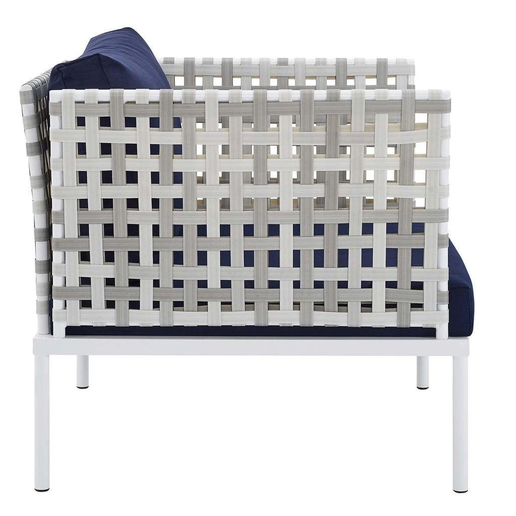 Harmony Sunbrella® Basket Weave Outdoor Patio Aluminum Armchair