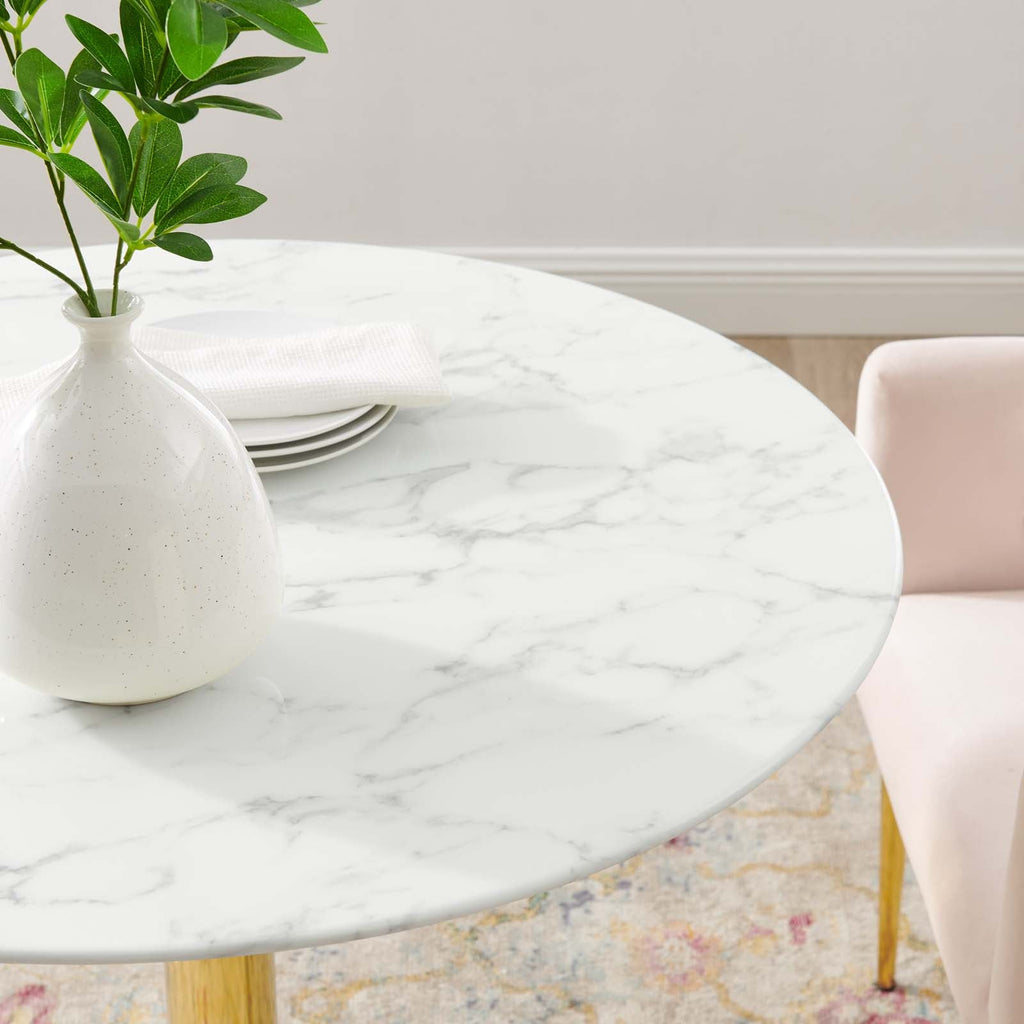 Verne 35" Artificial Marble Dining Table