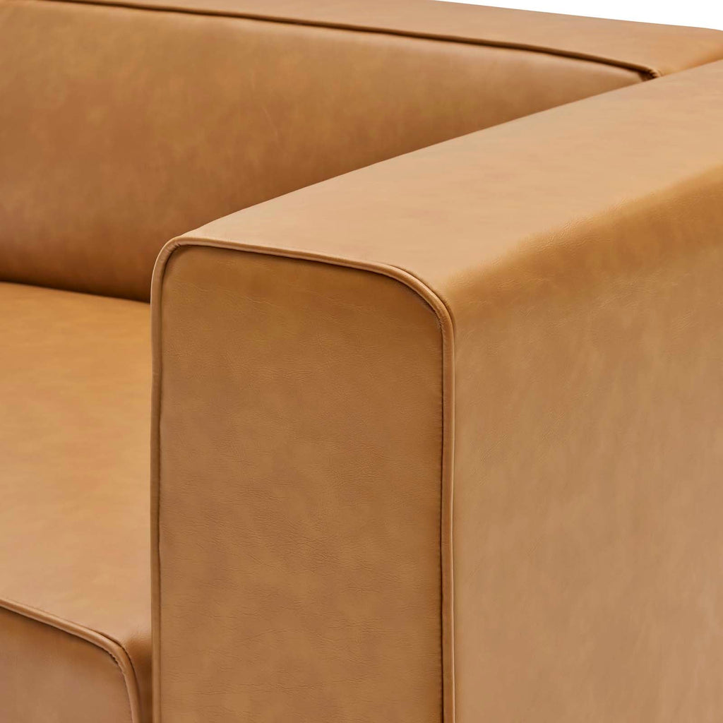 Mingle Vegan Leather Right-Arm Chair