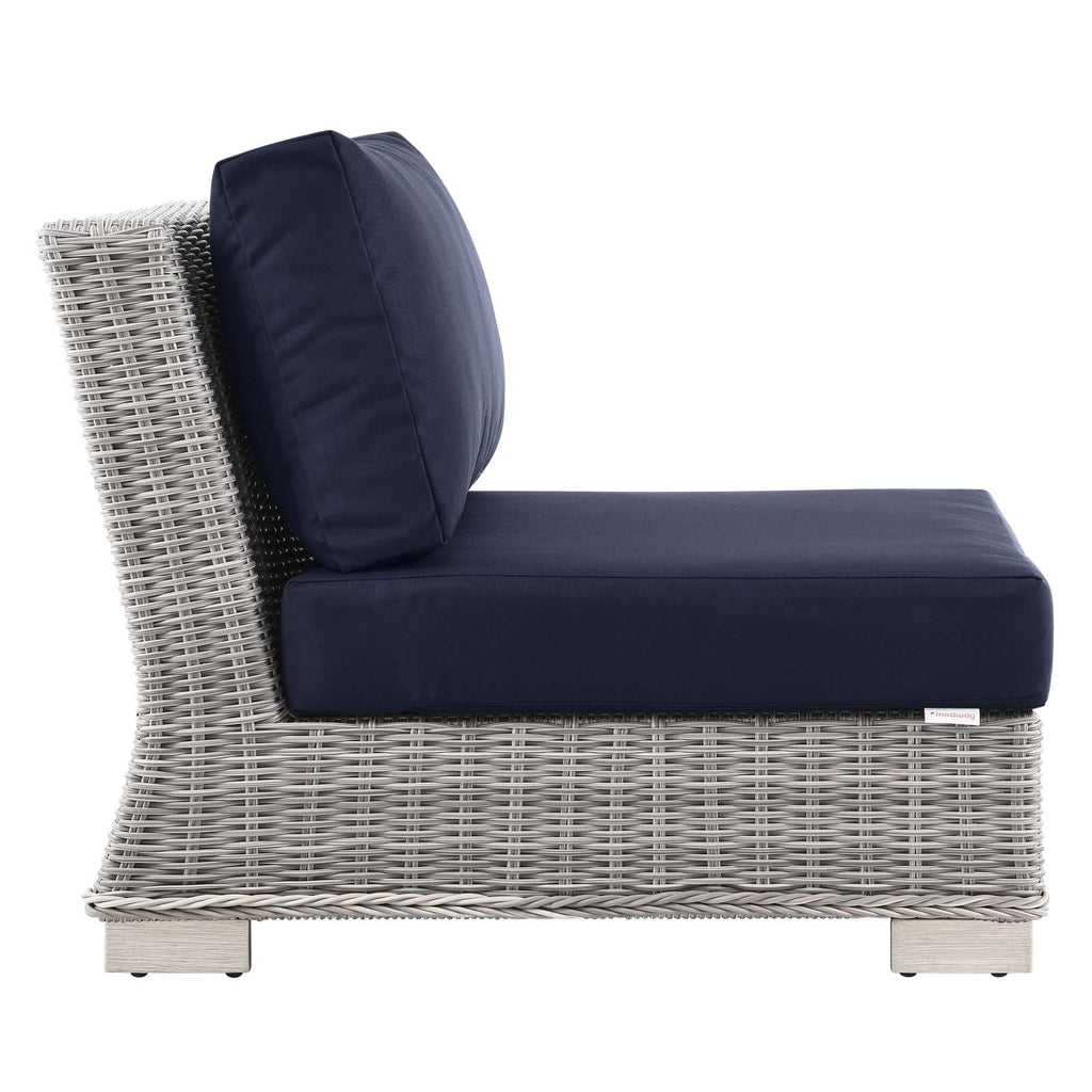 Conway Outdoor Patio Wicker Rattan Armless Chair