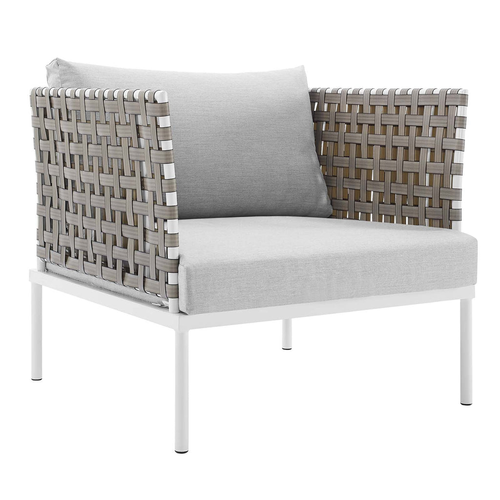 Harmony 6-Piece  Sunbrella® Basket Weave Outdoor Patio Aluminum Seating Set