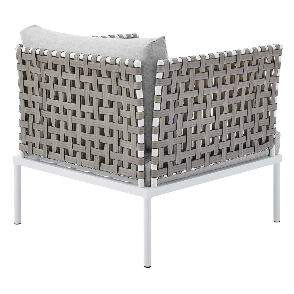 Harmony 6-Piece  Sunbrella® Basket Weave Outdoor Patio Aluminum Seating Set