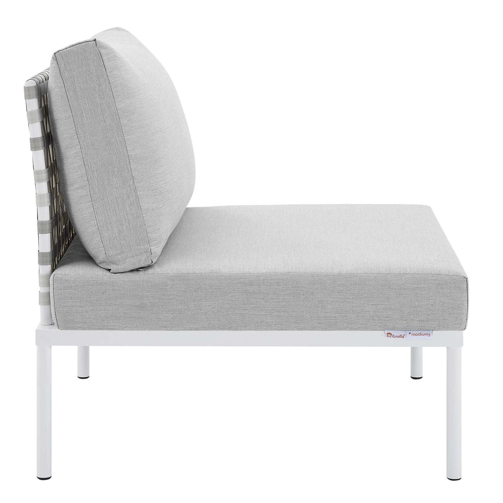 Harmony 7-Piece  Sunbrella® Basket Weave Outdoor Patio Aluminum Sectional Sofa Set
