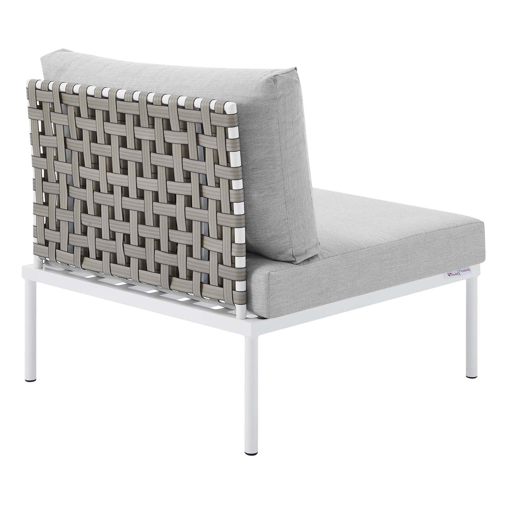 Harmony 10-Piece  Sunbrella® Basket Weave Outdoor Patio Aluminum Sectional Sofa Set