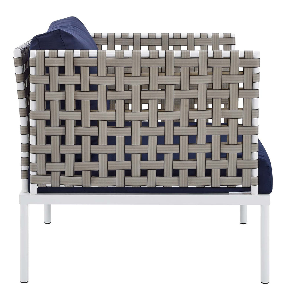Harmony Sunbrella® Basket Weave Outdoor Patio Aluminum Armchair