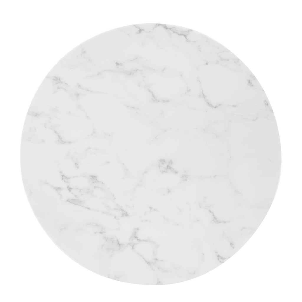 Zinque 28" Artificial Marble Dining Table