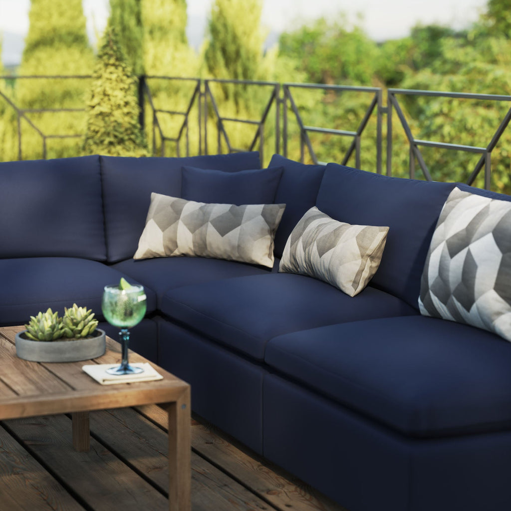 Commix 5-Piece Outdoor Patio Sectional Sofa