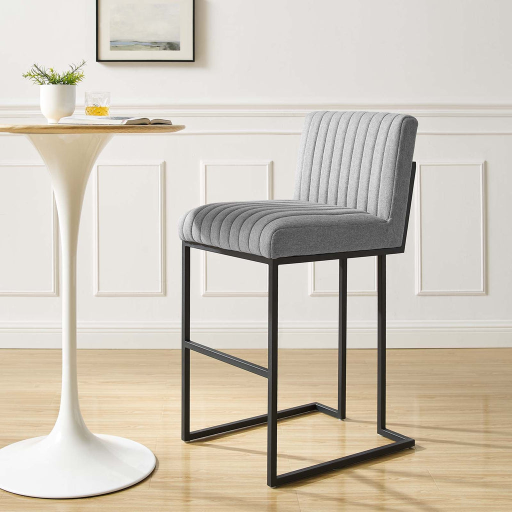 Indulge Channel Tufted Fabric Bar Stools