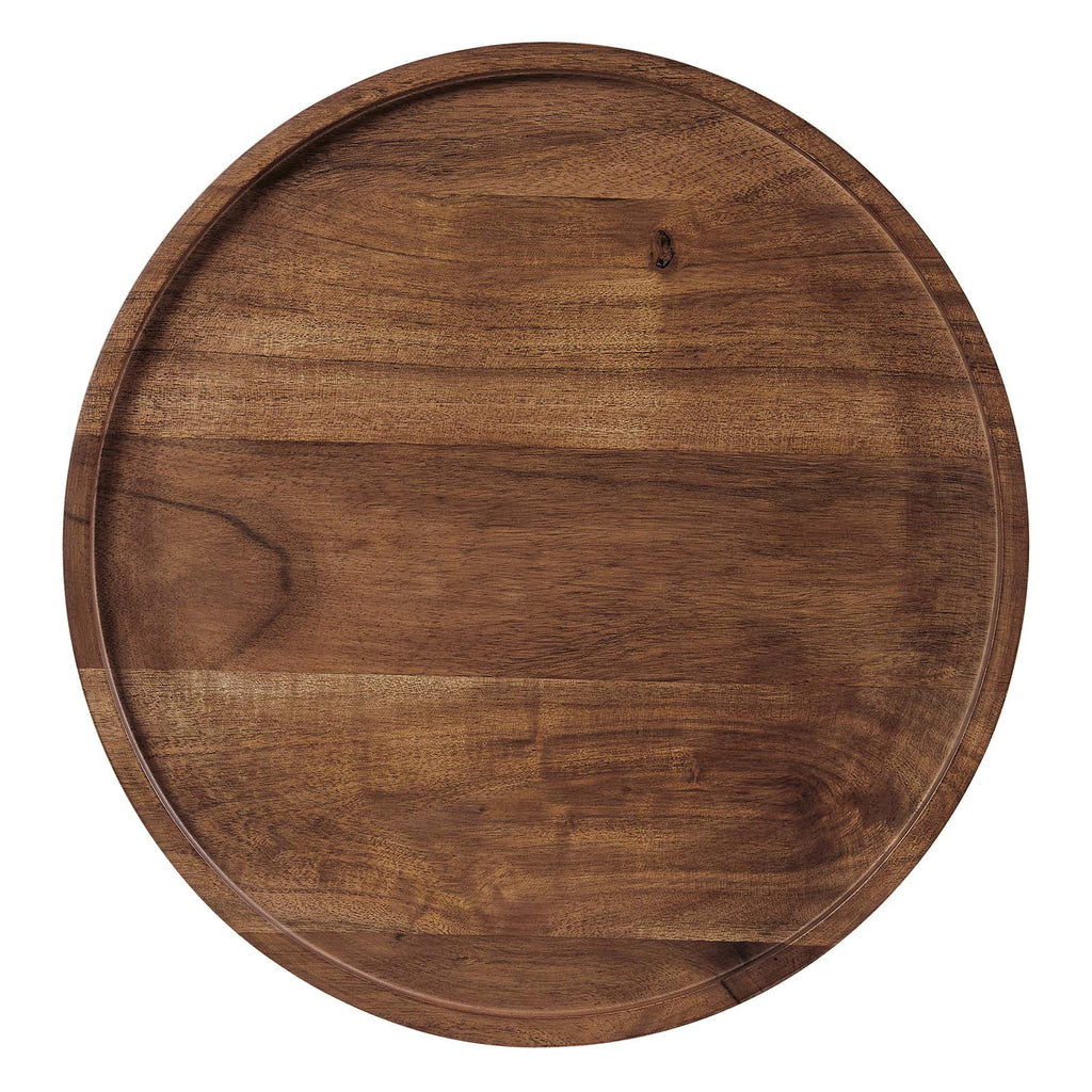 Amina Round Acacia Wood Side Table Rafael Interiors