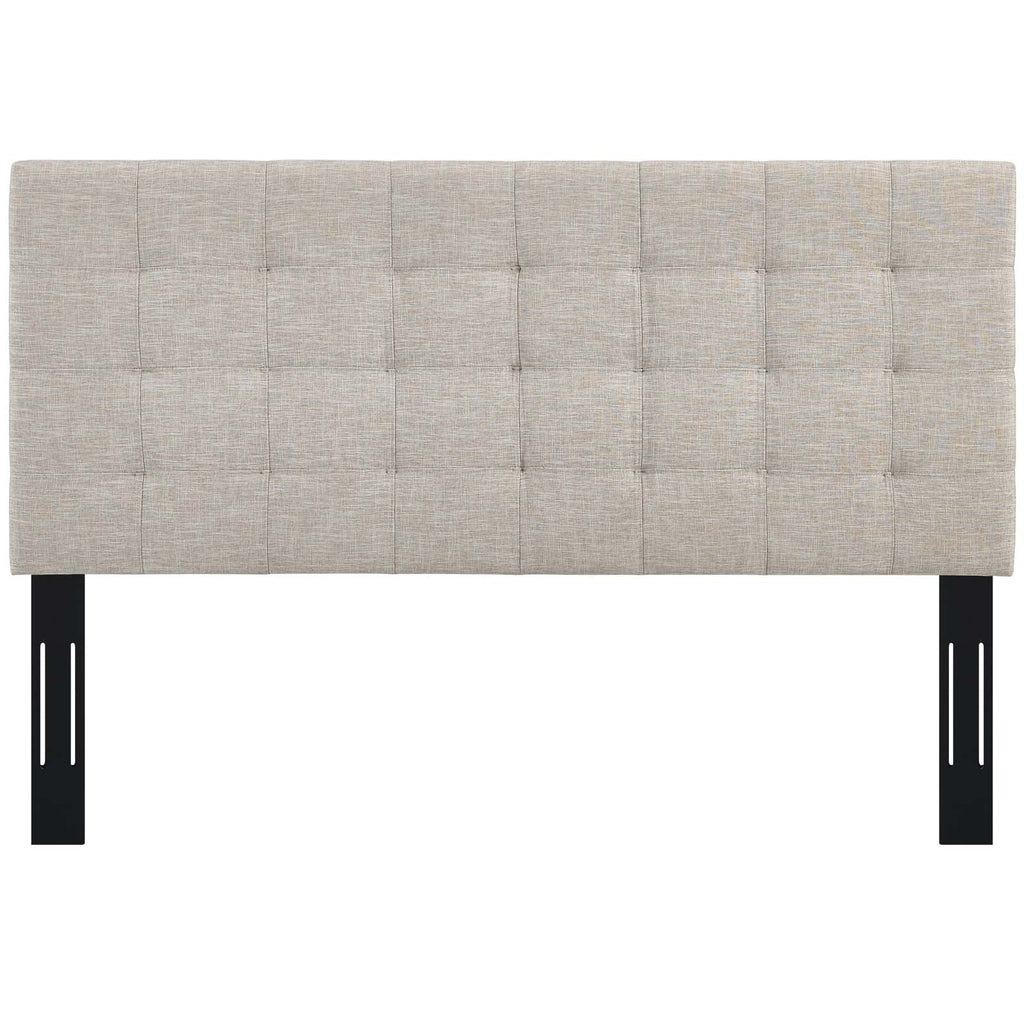 Paisley Tufted Upholstered Linen Fabric Headboard