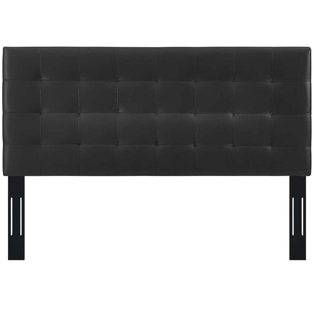 Paisley Tufted Upholstered Faux Leather Headboard