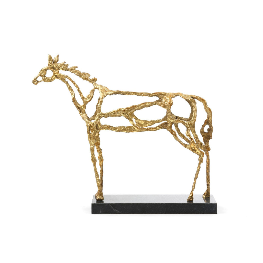 Arabian Horse Statue, Gold