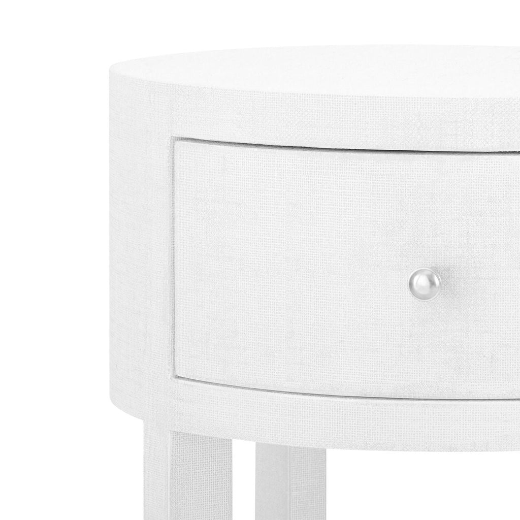 Claudette 1-Drawer Round Side Table