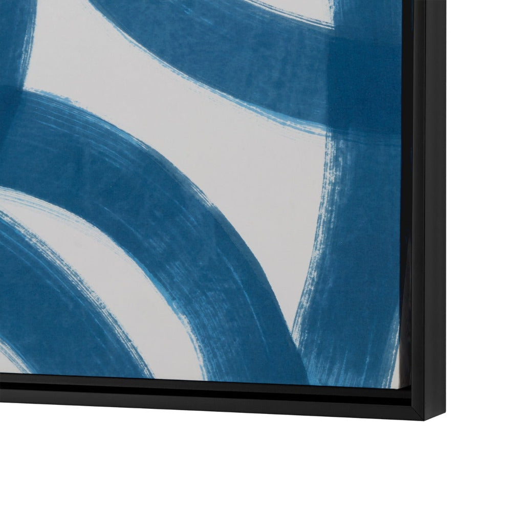 Circe Framed Silk Panel, Navy Blue