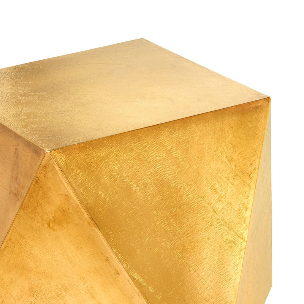 Hedron Side Table, Brass