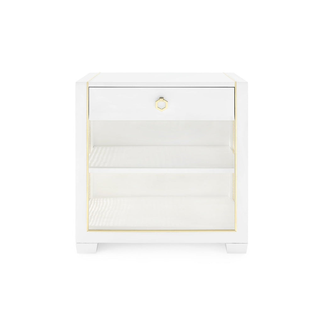 Karen 1-Drawer Side Table, White