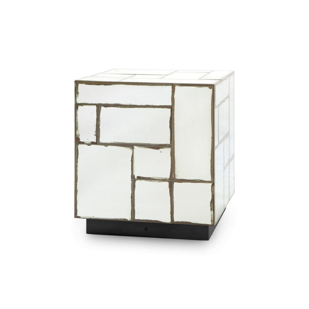 Leger Side Table, Antique Mirror