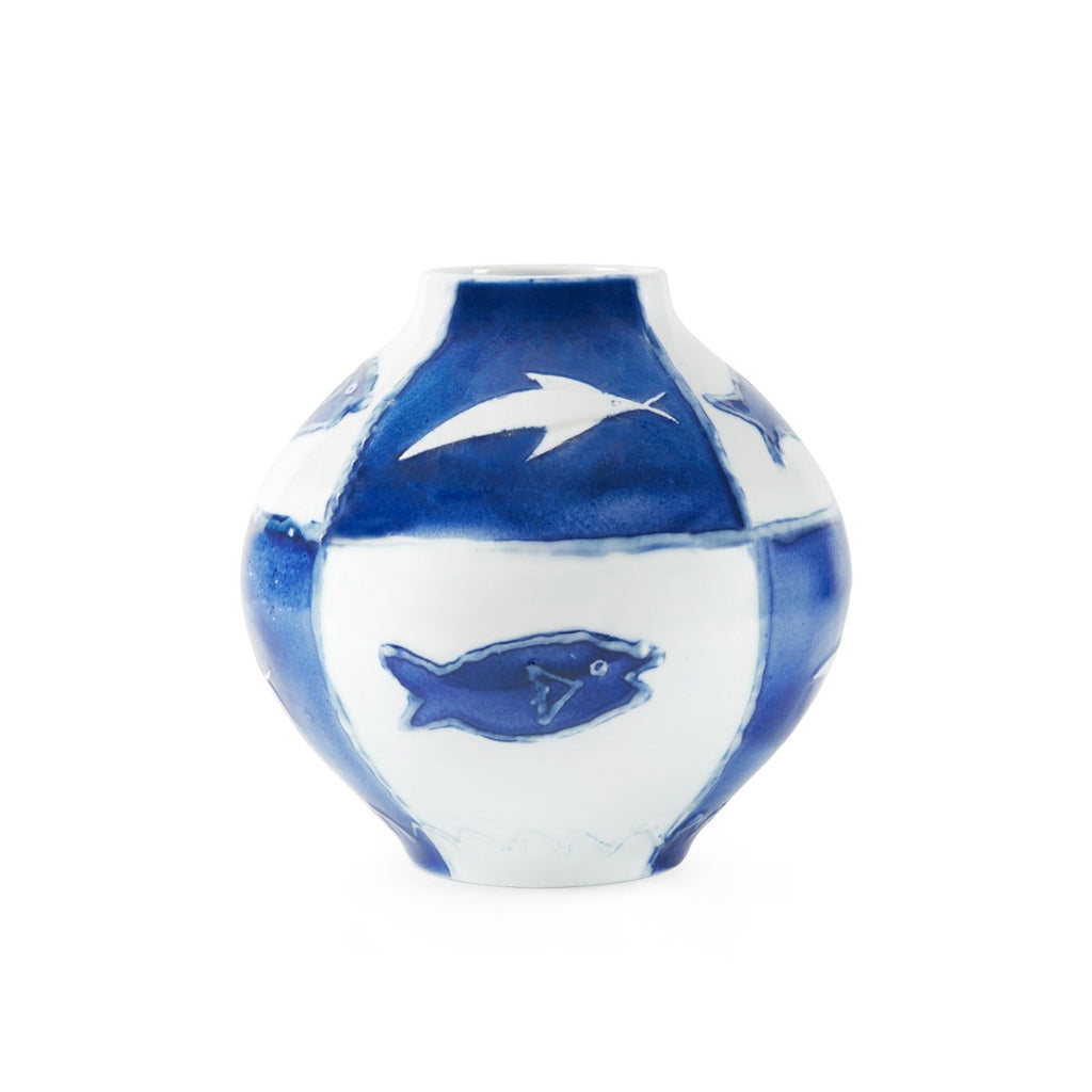 Malaga Vase, Blue & White