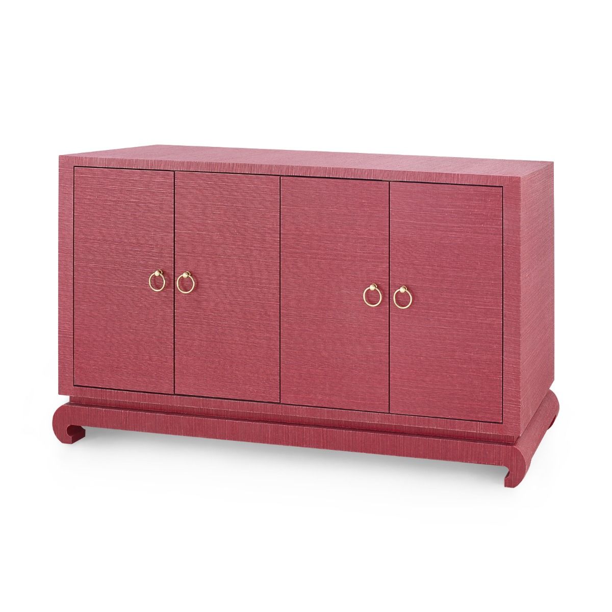 Meredith 4-Door Grasscloth Cabinet by Villa and House